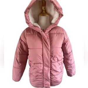 Old Navy Girl Blush Pink Puffer Jacket Size 8